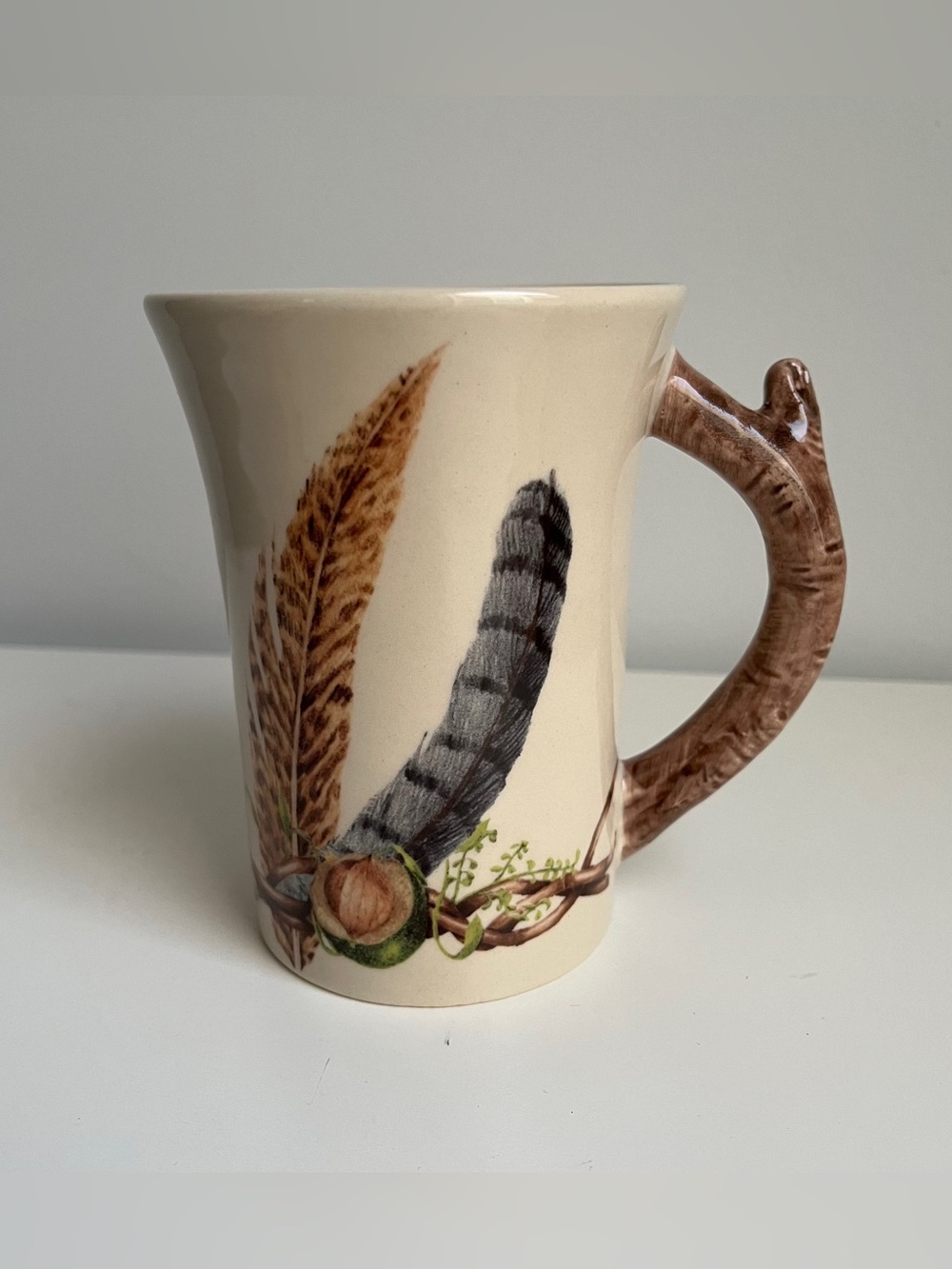 Juliska Forest Walk Ceramic Mug with Twig Handle
